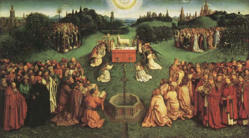 Jan Van Eyck Adoration fo the Mystic Lamb,from the Ghent Altarpiece oil painting image